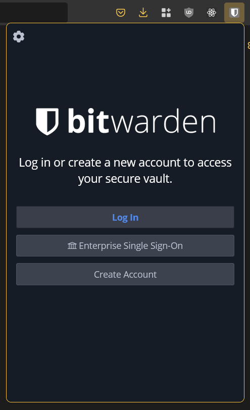 Logging into Bitwarden