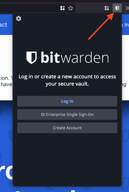 Login via extension