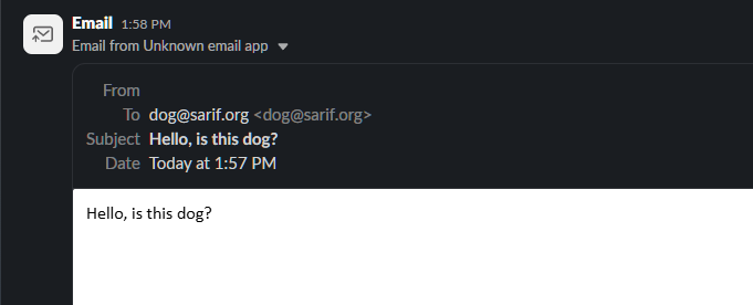 Sending a test email