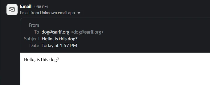 Sending a test email